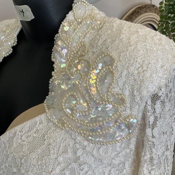 Vintage Lew Magram 90’s Lace Dress Women’s Size 14 - Picture 4 of 8